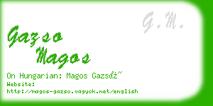 gazso magos business card